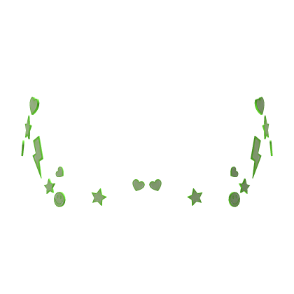 Preppy face stickers in green Roblox item