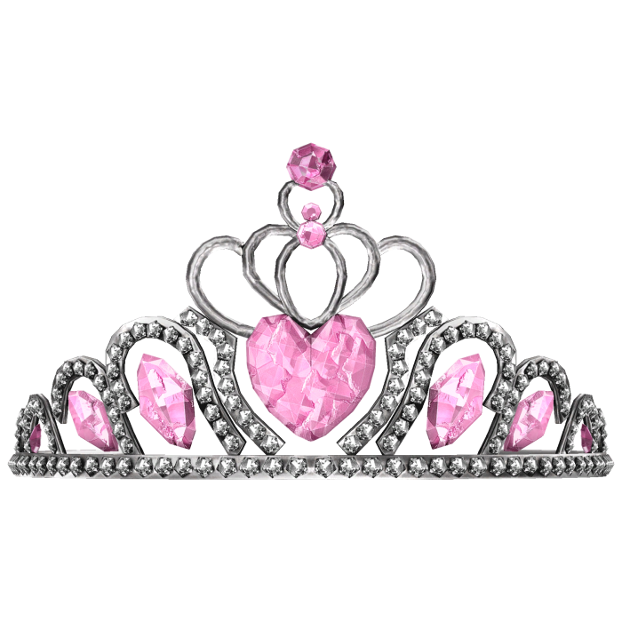 baby pastel pink heart tiara