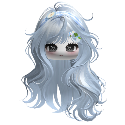 Sky Blue Mori Kei Igari Hair w/ Cute Face 