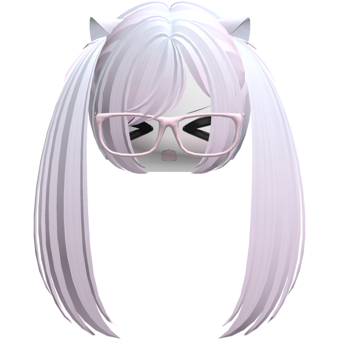 Kawaii Moe Pastel Pigtails w Glasses