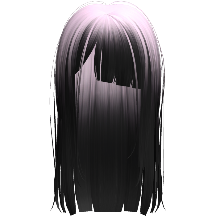 Pink Black Long Messy Goth Short Bangs Horror Hair
