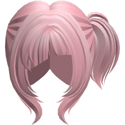 Swirly Side Ponytail Hair Pink Roblox item