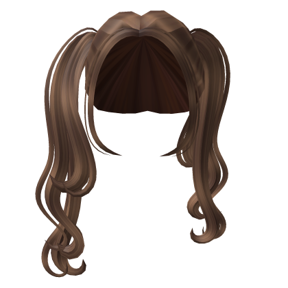 Messy Long Cute Pigtails in Pink Roblox item