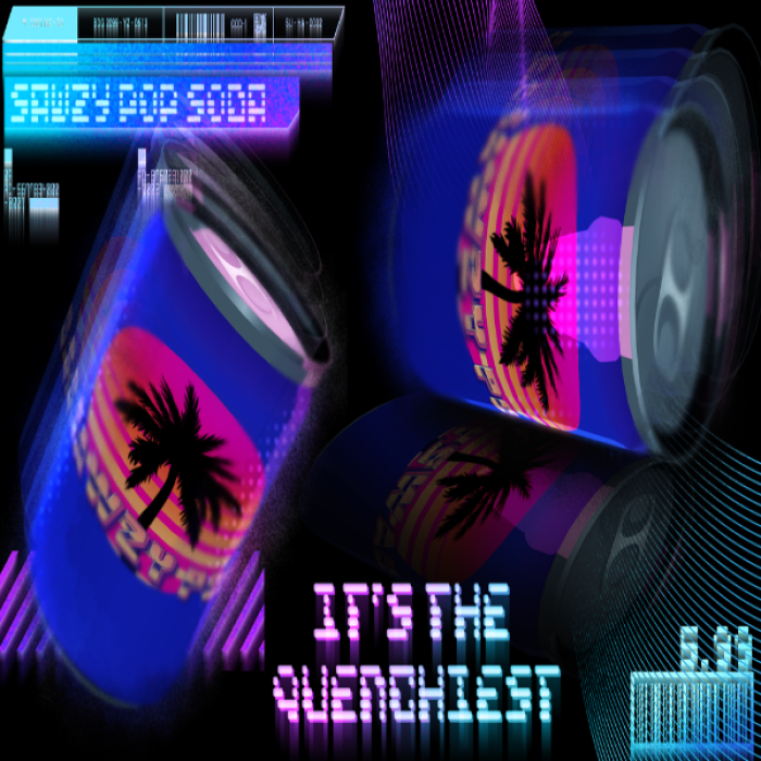 Sawzys Pop Soda Advertisement Poster Cyberpunk GFX Roblox decal