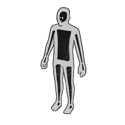Gray Cartoony Outline Aura