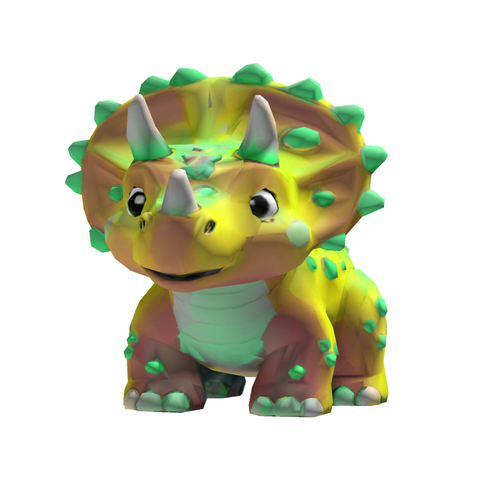 Riding A Triceratops Yellow
