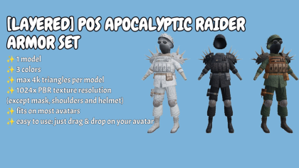 [Layered] Post apocalyptic raider armor set preview 1