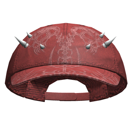 Dual Skeleton Skater Cap Red