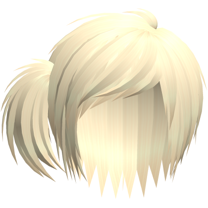 wispy emo side swept scene hair in beige Roblox item