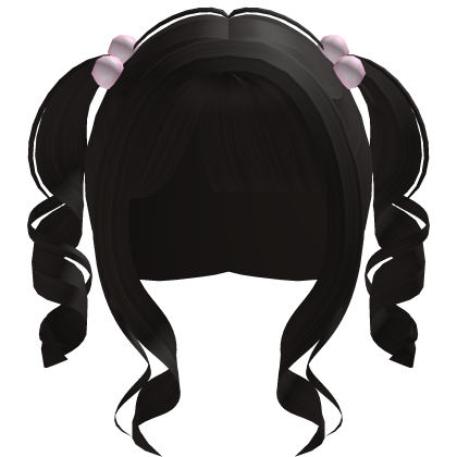 Black Gothic Curled Pigtails