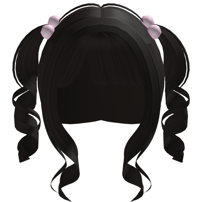 Black Gothic Curled Pigtails
