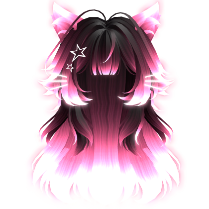 Kawaii Emissive Fluffy Kitty Whisker Hair (Pink)