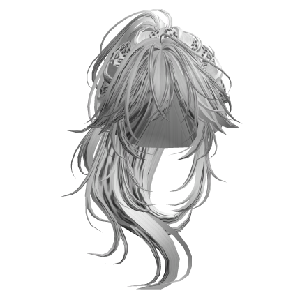 Wolfcut Anime Layered Ponytail Snow Leopard