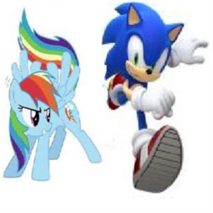 Sonic meets Rainbow Dash Roblox decal