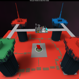 *colorful war with turrets*