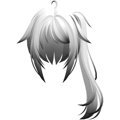 moe vkei emo messy ponytails w tufts white black