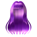 Purple Hime Girl Hair