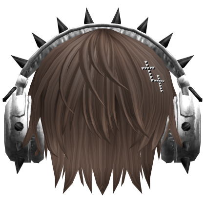Boy Hair W/ Punk Headphones Brown
