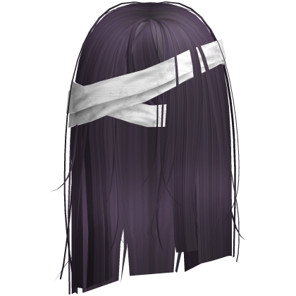 Horror Purple Short Hair w White Bandages Roblox item