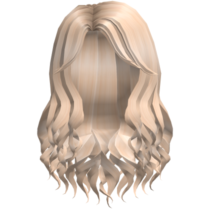 Long Curled Sidepart Hair in Blonde Roblox item