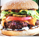 Golden chefs of cook burgers