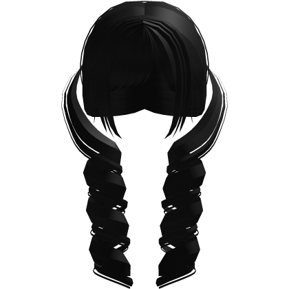 cute curly black moe doll pigtails