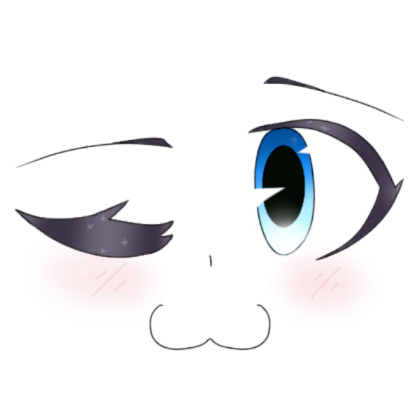 Blue Eye Wink Face Roblox decal