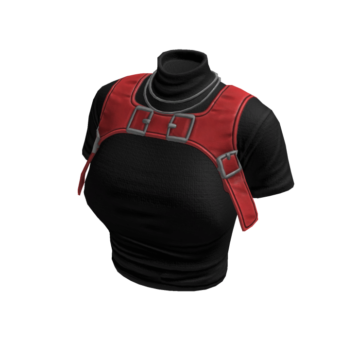  Y2K Stylish Top (Black Red)