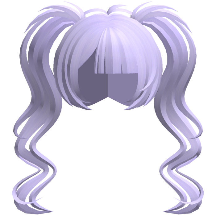 fluffy moe long swirly ponytails purple