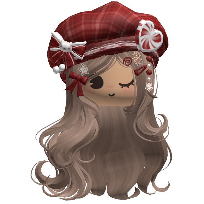 ♡ Christmas Swirls w/ Beret (Brown)