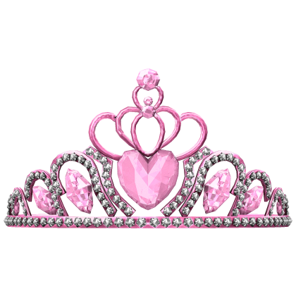 pink princess heart tiara