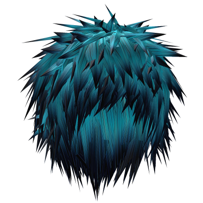 cyan messy emo hair v3.