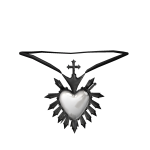 White Heart Necklace