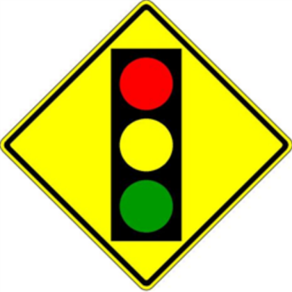 Traffic Light Ahead Sign Roblox decal