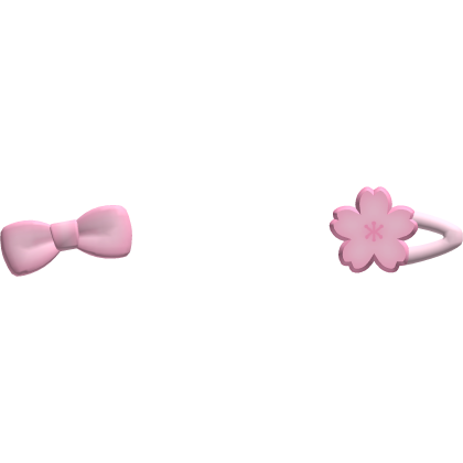 . ‿ ♡ cherry blossom hairclips in pink