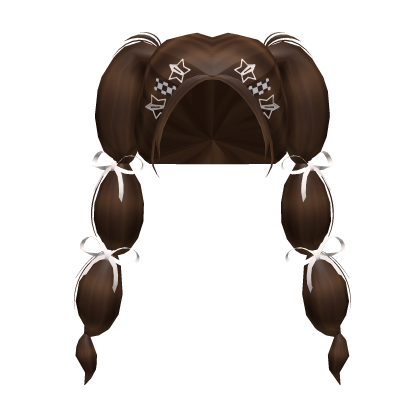 Y2k  Bubble Clips Hair Brown Roblox item