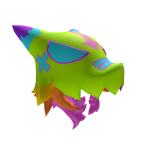 [3.0/Woman] Wolf Hat Neon Rainbow