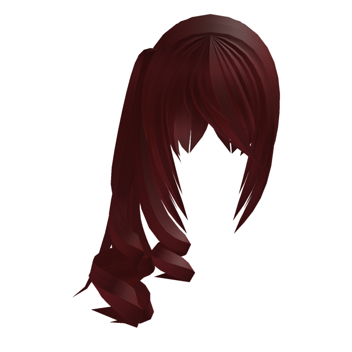 ✙ | moe vampire curly side ponytail in red