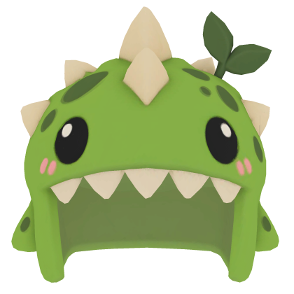 Cute Green Dino Monster Helmet