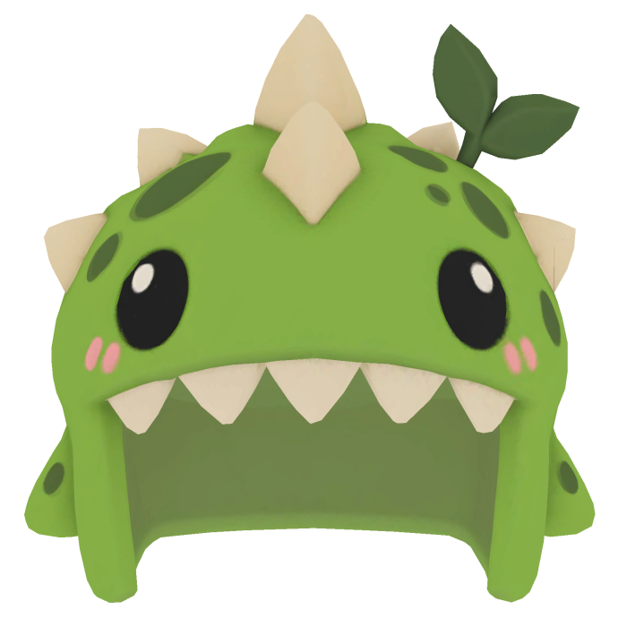 Cute Green Dino Monster Helmet