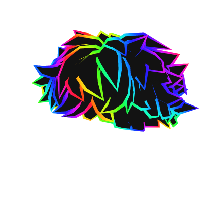 Cartoony Rainbow Hair