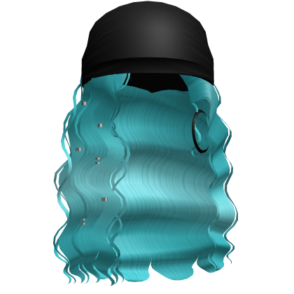 Crimped Waves W/ Boho Bandana Ocean Blue Roblox item