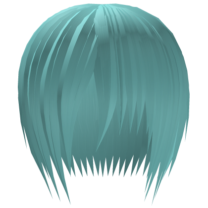 ⛧ Long Straight Vkei Anime Hair, Cyan Roblox item