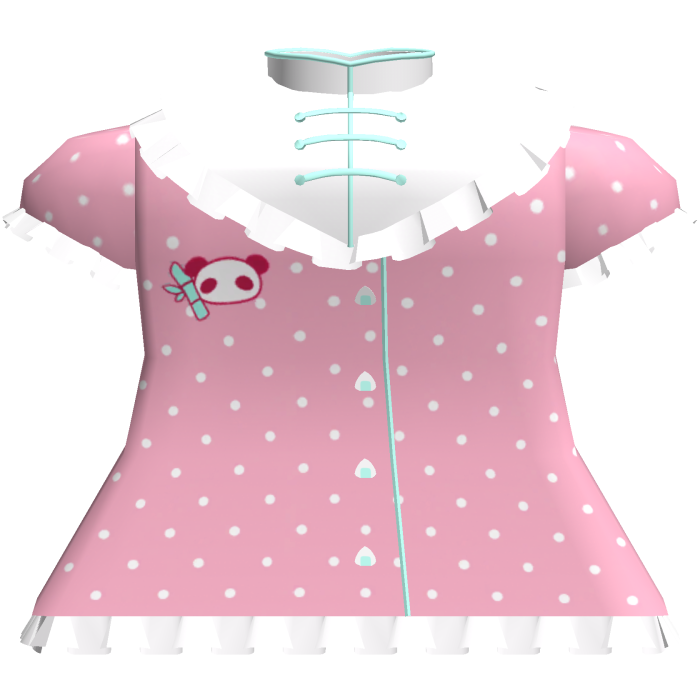 ʚ kawaii pink teal polka dot chinese panda dress