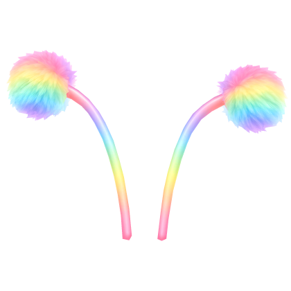 Pastel Rainbow Pom-Pom Antennas