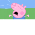 peppa in a laundry basket