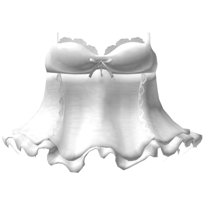 cute white lace babydoll dress  Roblox item