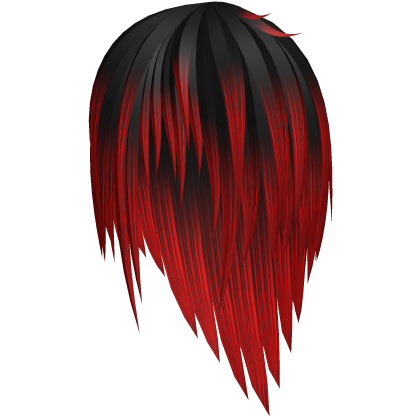 Red/Black Vkei Unkept Hair 23 Roblox item