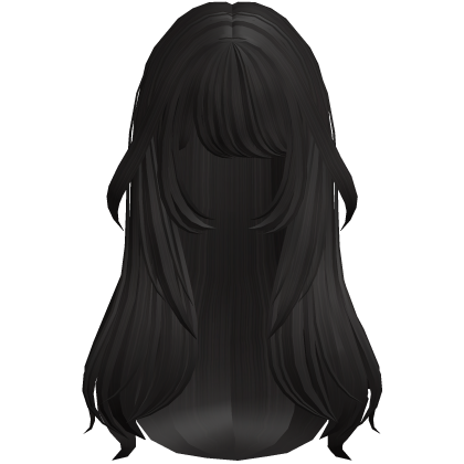 Long Layered Hime Anime Wavy Hair in Dark Brown Roblox item