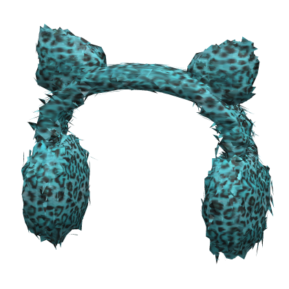 [NEW 🚨] Blue Cheetah Print Earmuffs with Ears Roblox item